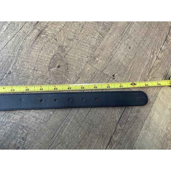 Gucci Black Leather Gold GG Marmont Buckle Belt 414516 1 1/8\